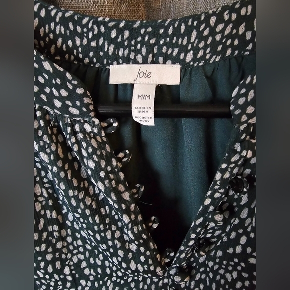 Joie Limited Edition Balloon Sleeve Dress Arctic Animal Spot Women's Medium $378 - Picture 4 of 7